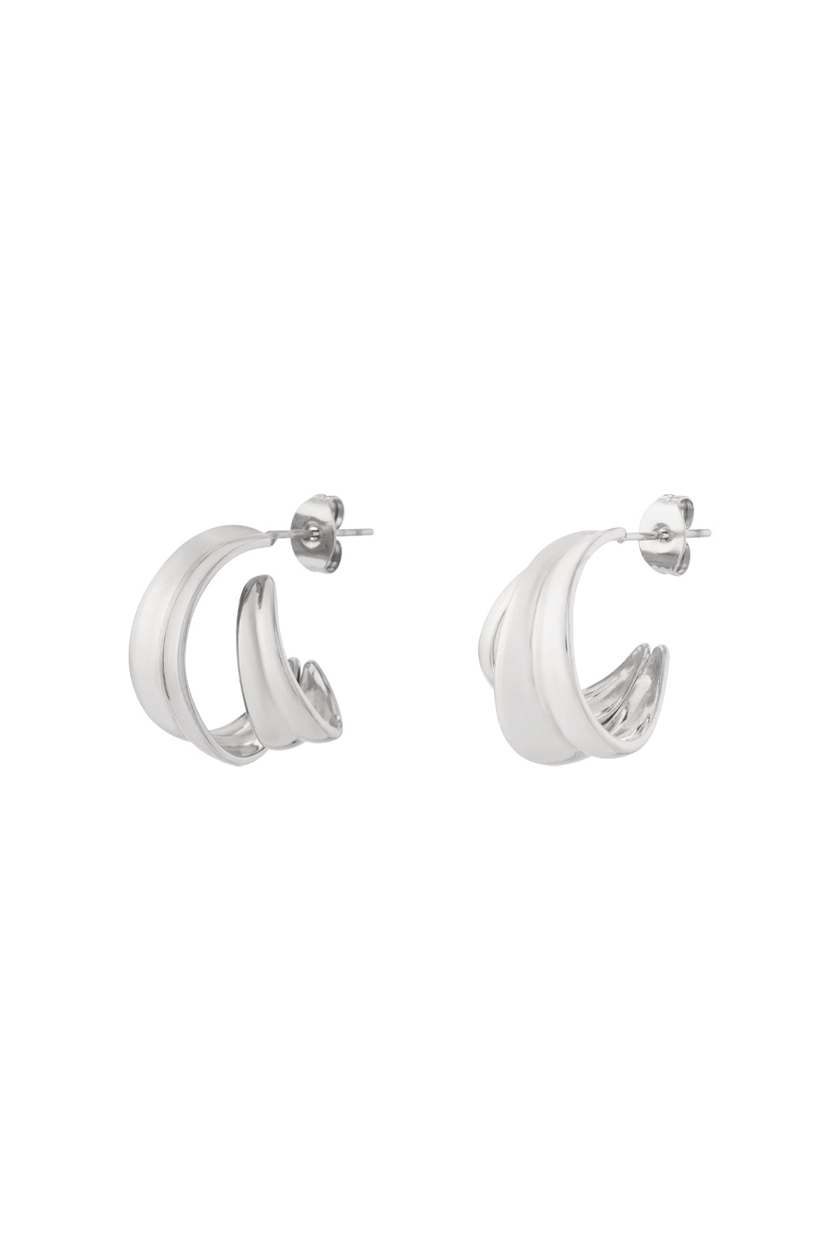 Damen Ohrringe Loop Poliert | Edelstahl | Gold & Silber
