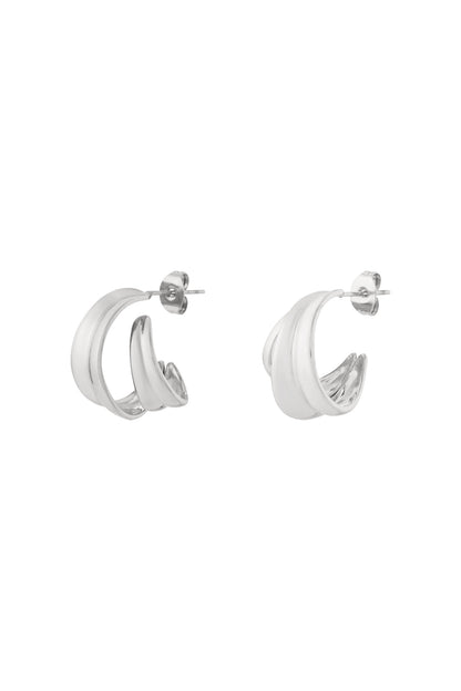 Damen Ohrringe Loop Poliert | Edelstahl | Gold & Silber