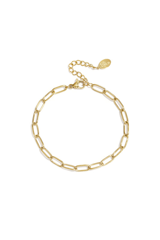 Einfaches Edelstahl-Gliederarmband