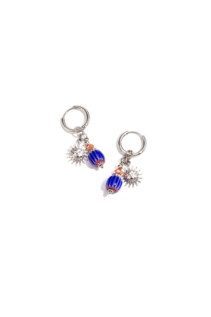 Damen Charm-Ohrringe Sonne | Edelstahl | Goldfarbe