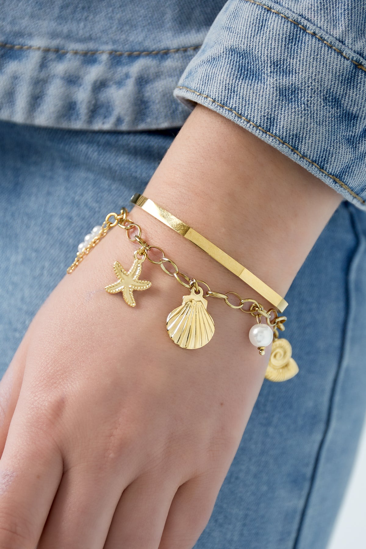 beach vibe armband - silberfarben