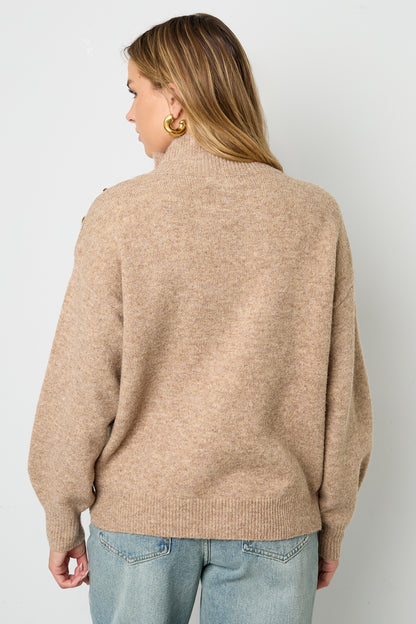 Damen Rollkragenpullover Gestrickt | Polyester | Mehrfarbig