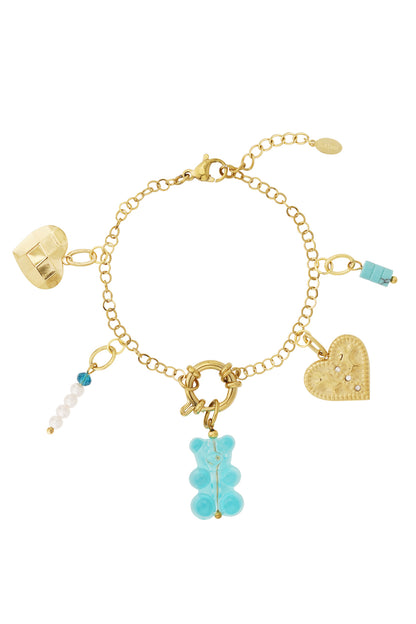 Damen Armband Gummibaerchen | Vergoldet | Goldfarbe
