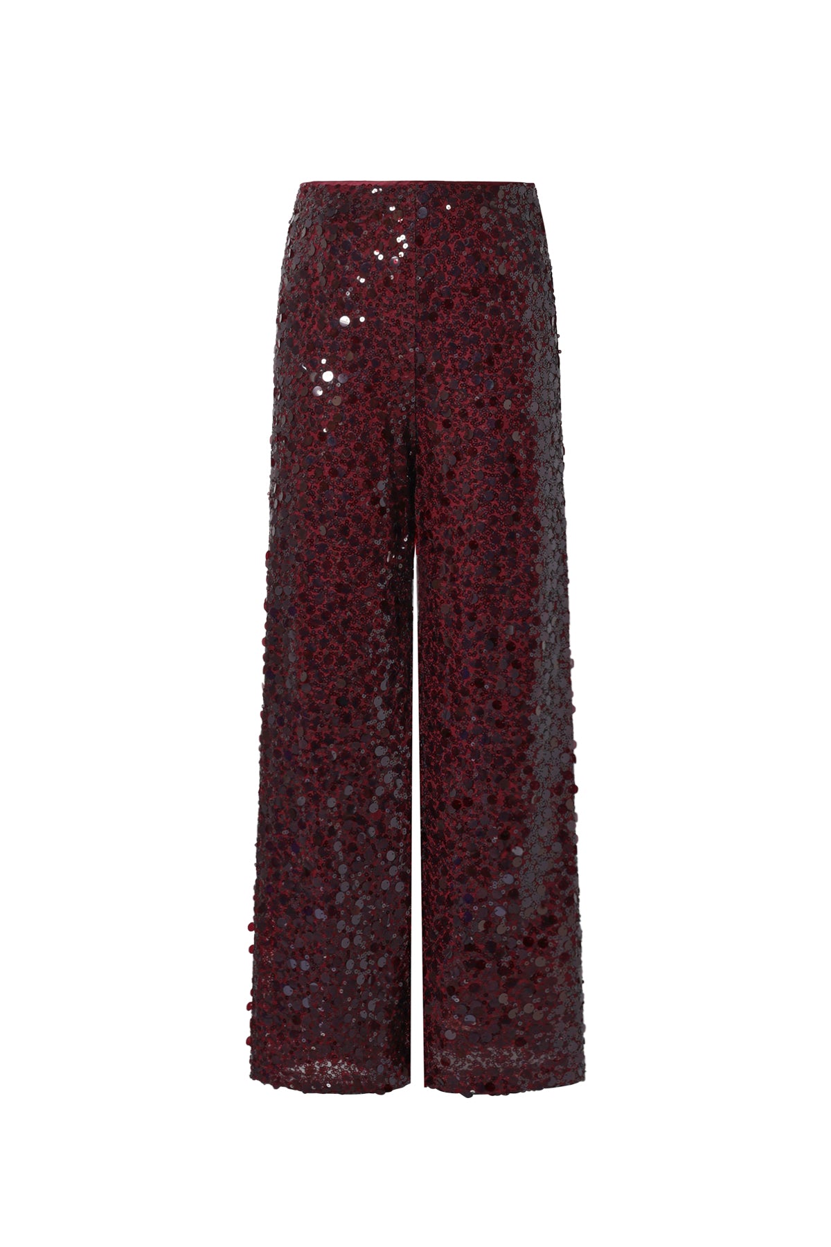 damen hose pailletten gerade | polyester | mehrfarbig