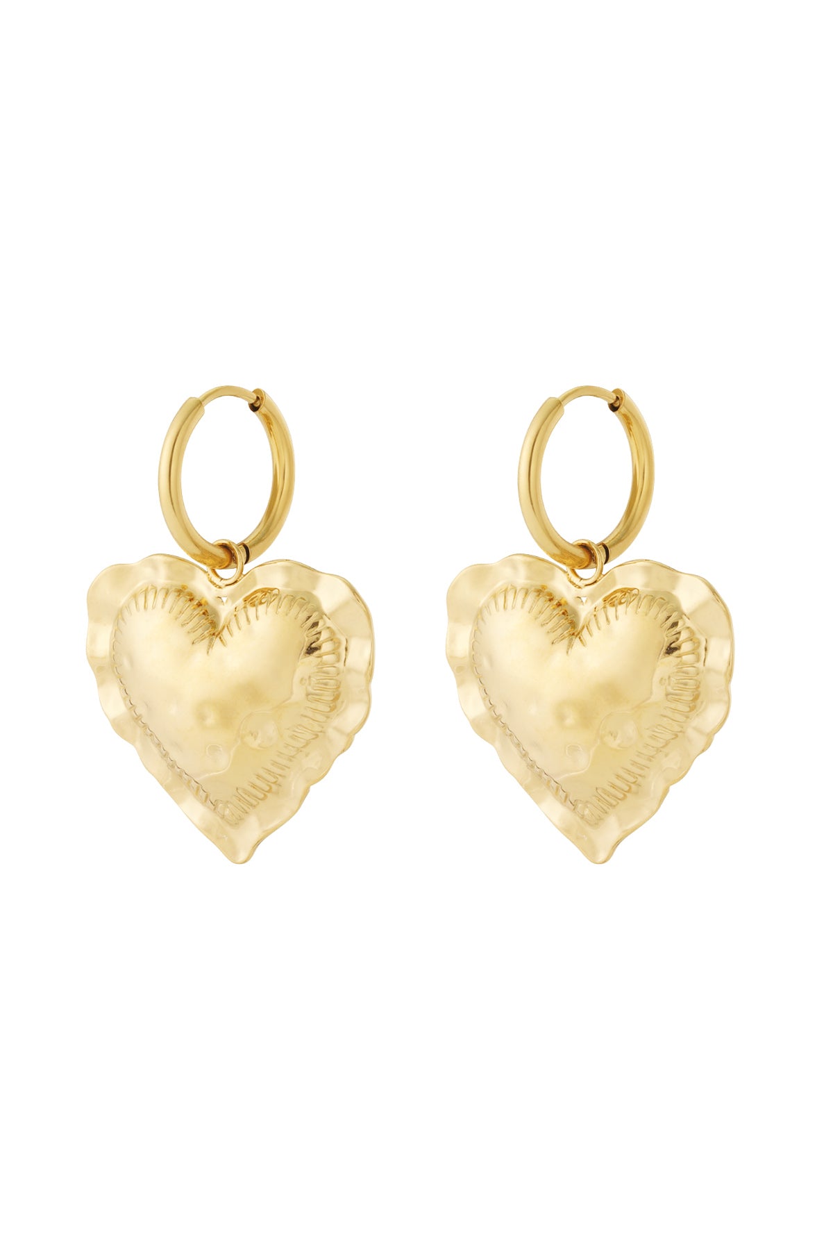damen herz-ohrhaenger alltagseleganz | edelstahl | gold & silber