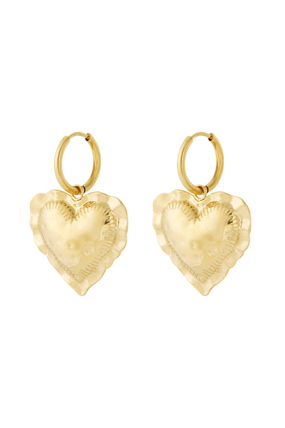 Damen Herz-Ohrhaenger Alltagseleganz | Edelstahl | Gold & Silber