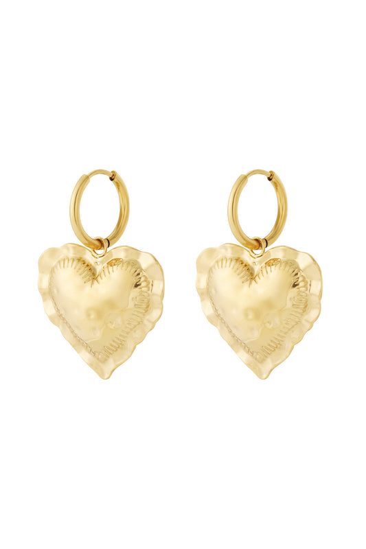 Damen Herz-Ohrhaenger Alltagseleganz | Edelstahl | Gold & Silber