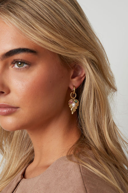 Damen Tropfenohrringe Classic | Edelstahl | Goldfarbe