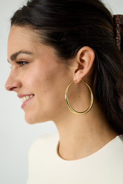 Damen Ohrringe Fein Geformt | Edelstahl | Goldfarbe