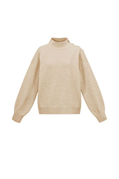 Damen Rollkragenpullover Gestrickt | Polyester | Mehrfarbig