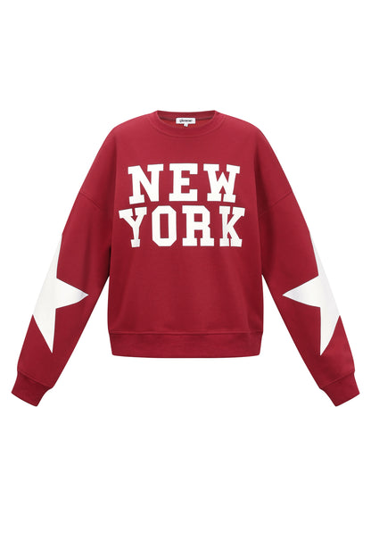 Damen Pullover New York Stern | Baumwolle | Mehrfarbig