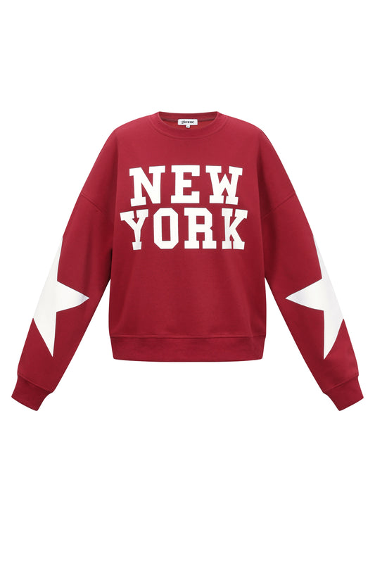 Damen Pullover New York Stern | Baumwolle | Mehrfarbig