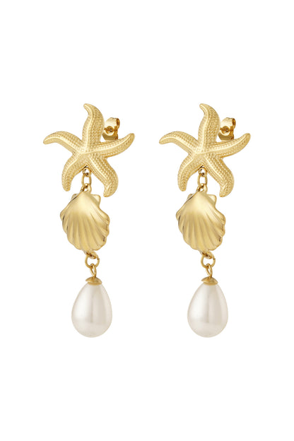 Damen Ohrringe Marina Muse 14K | Edelstahl vergoldet | Goldfarbe