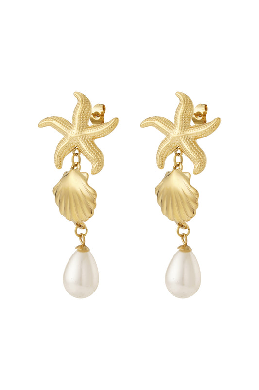 Damen Ohrringe Marina Muse 14K | Edelstahl vergoldet | Goldfarbe