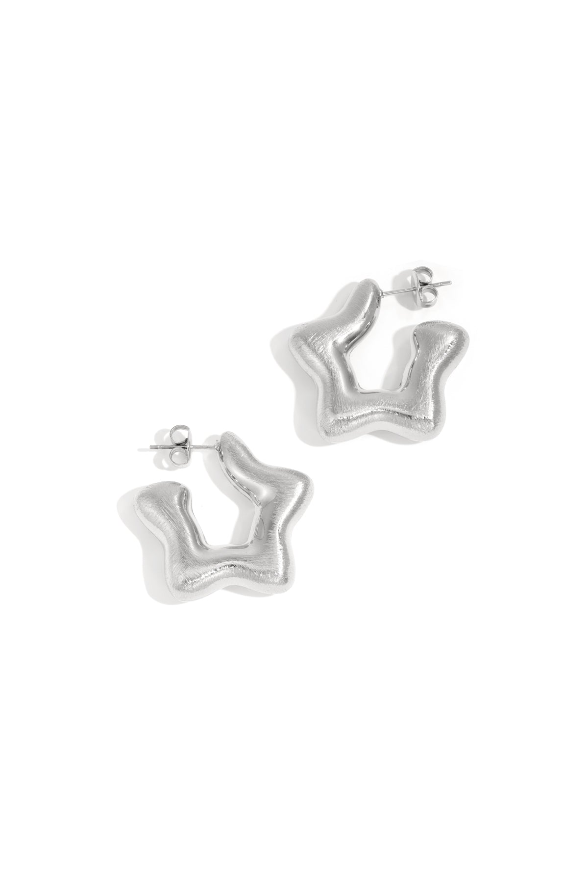 damen creolen stern | 304s-edelstahl | goldfarbe & silberfarbe