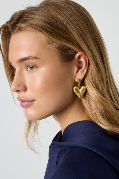Damen Ohrhänger Herz-Tropfen | Edelstahl | Gold & Silber