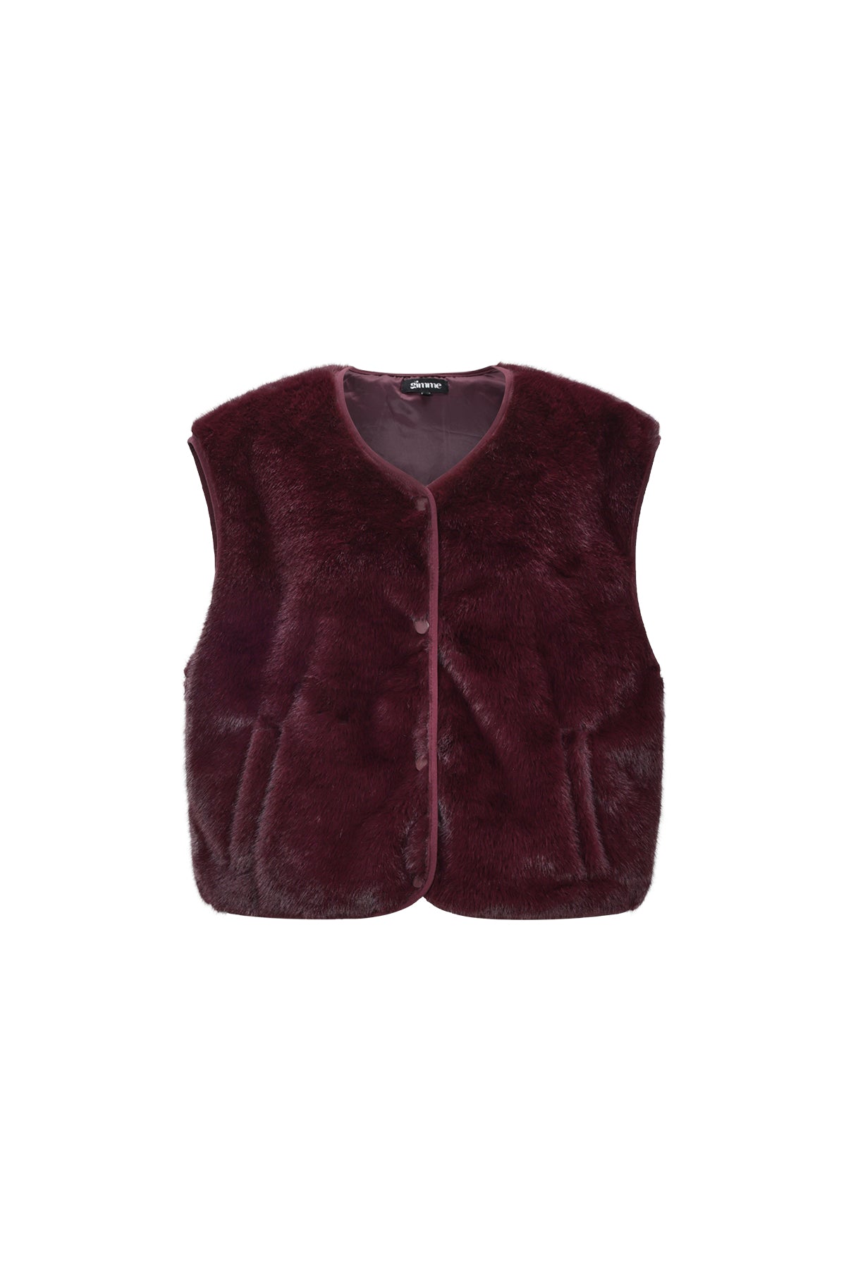 Damen Weste Kunstpelz | Polyester | Mehrfarbig