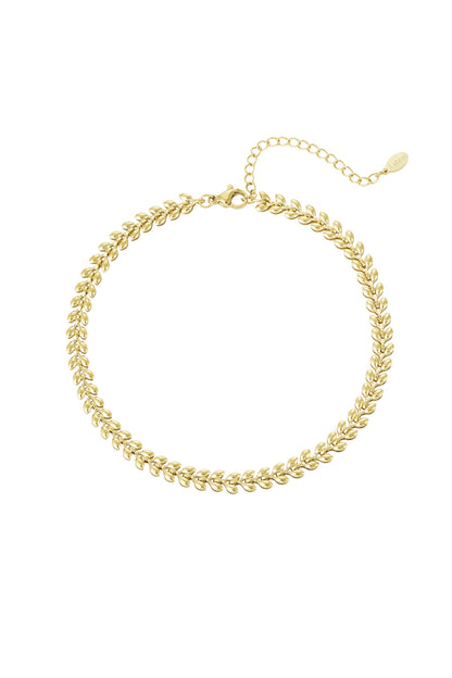 Damen Fußkette Blätter Anhänger | Edelstahl | Goldfarbe & Silberfarbe