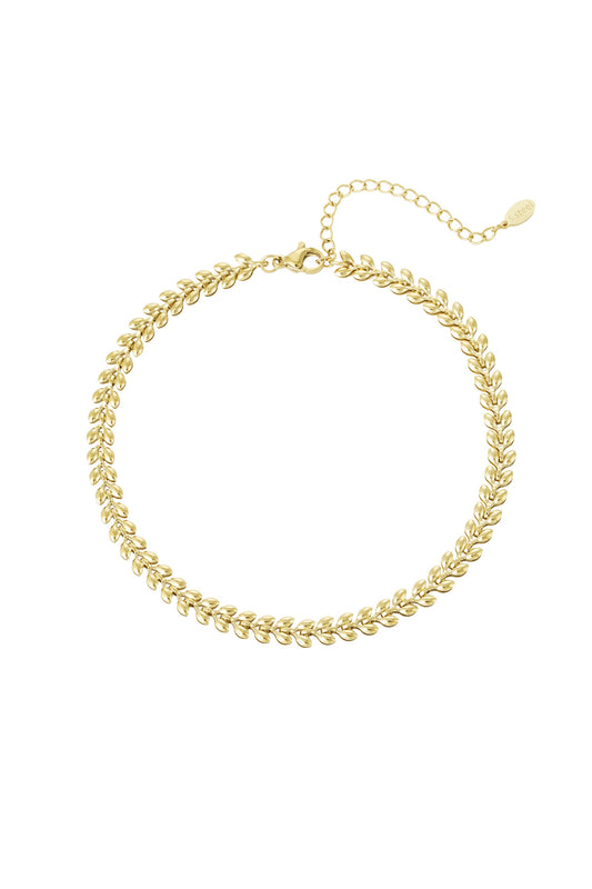 Damen Fußkette Blätter Anhänger | Edelstahl | Goldfarbe & Silberfarbe