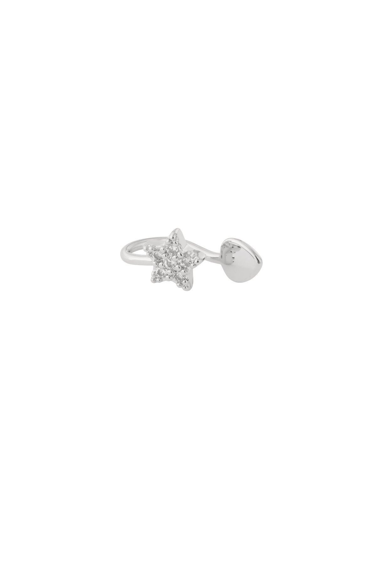 Damen Ear Cuff & Nasenmanschette Stern Zirkon | Kupfer | Goldfarbe & Silberfarbe
