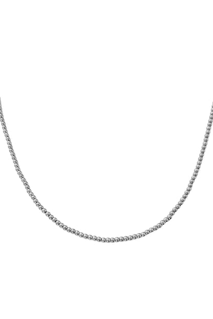 Damen Perlenkette Schlüsselbein 5mm | Edelstahl | Goldfarbe & Silberfarbe