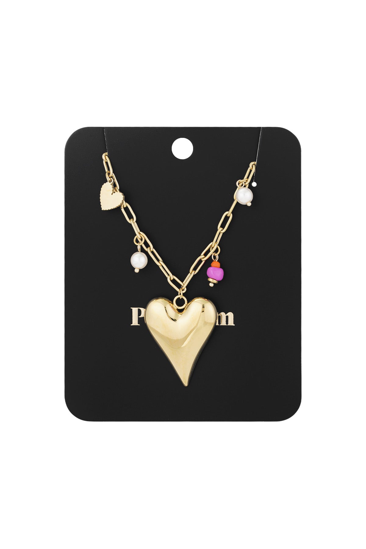 Damen Halskette Love Moment Herz | 304S-Edelstahl | Goldfarbe & Silberfarbe