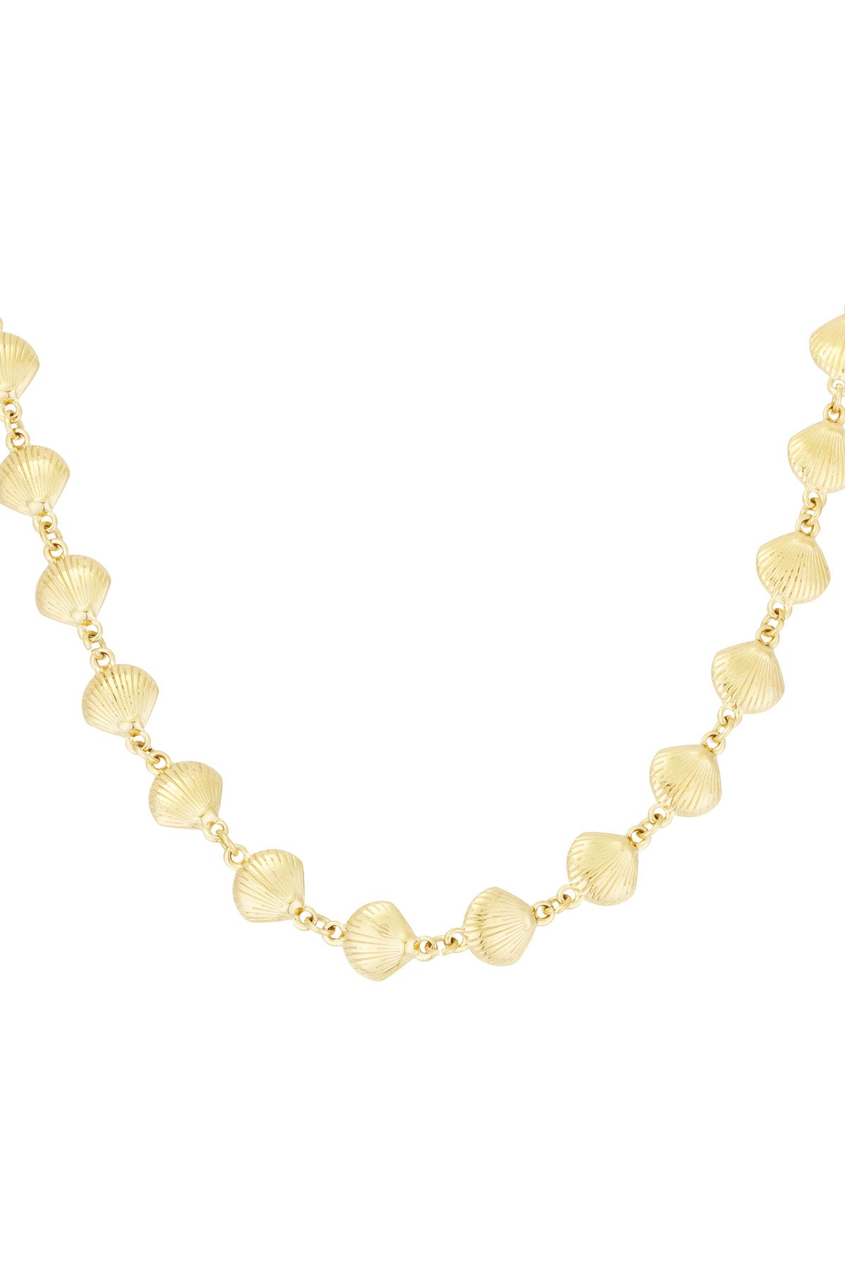 damen halskette muscheltrio | edelstahl | silberfarbe