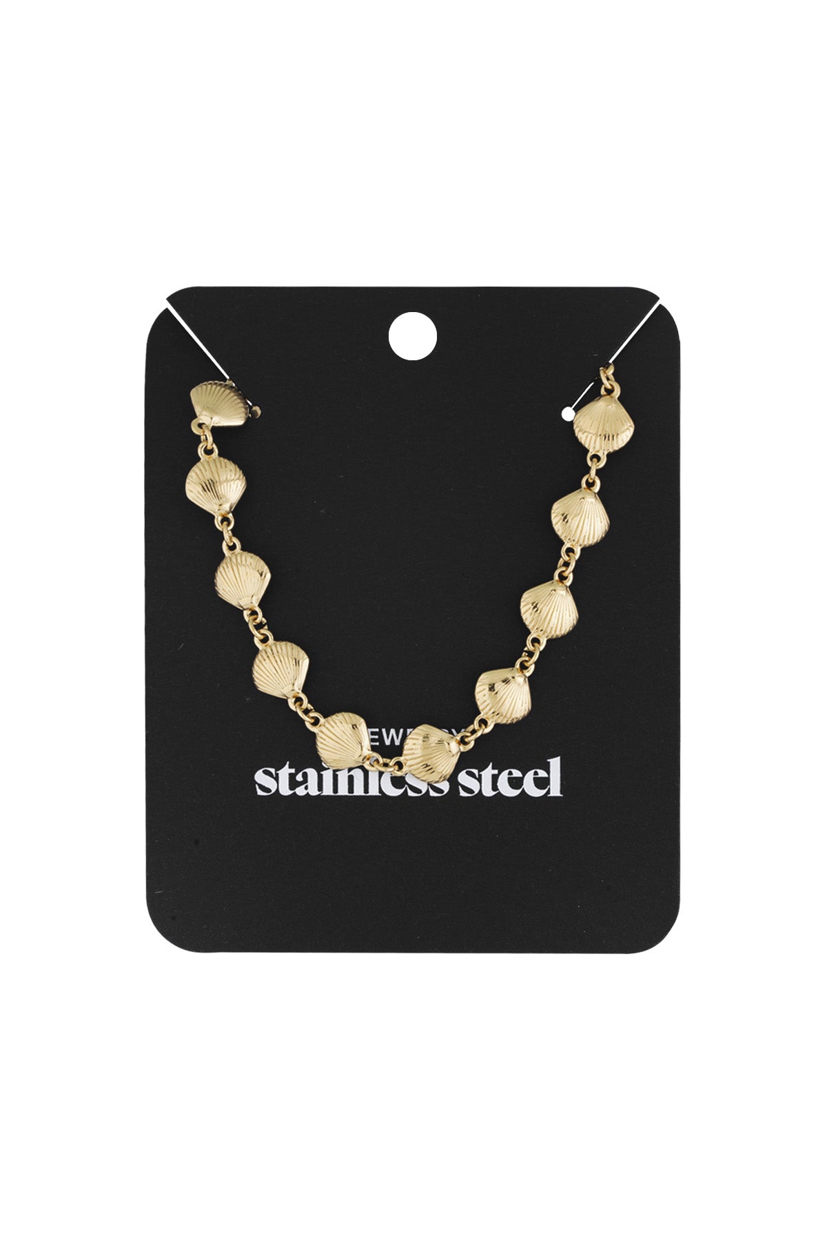Damen Halskette Muscheltrio | Edelstahl | Silberfarbe