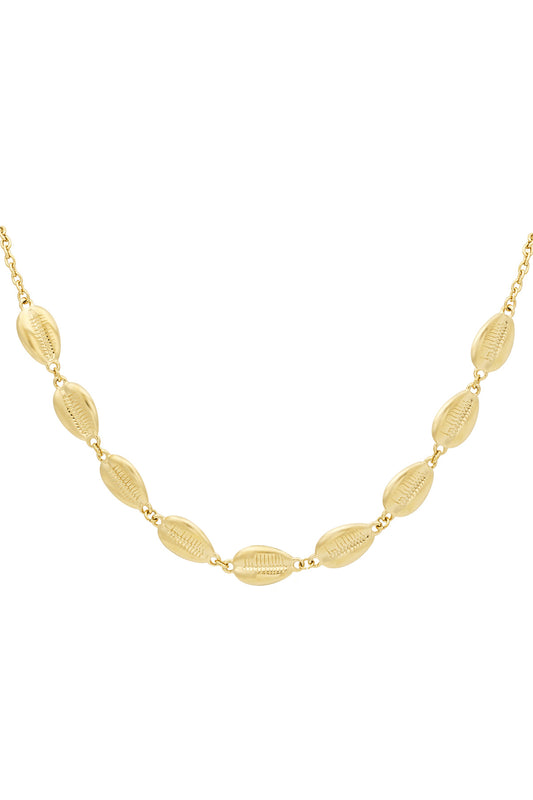 Damen Halskette Muscheln | Edelstahl | Goldfarbe & Silberfarbe