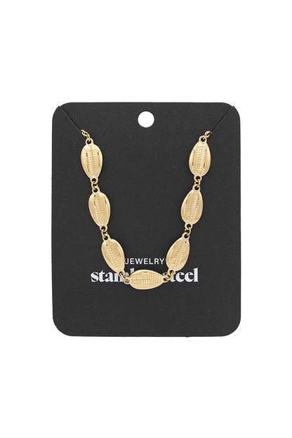 Damen Halskette Muscheln | Edelstahl | Goldfarbe & Silberfarbe