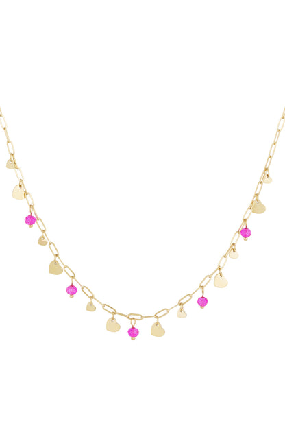 Damen Halskette Voller Liebe Herz Roségold | Edelstahl | Rosa