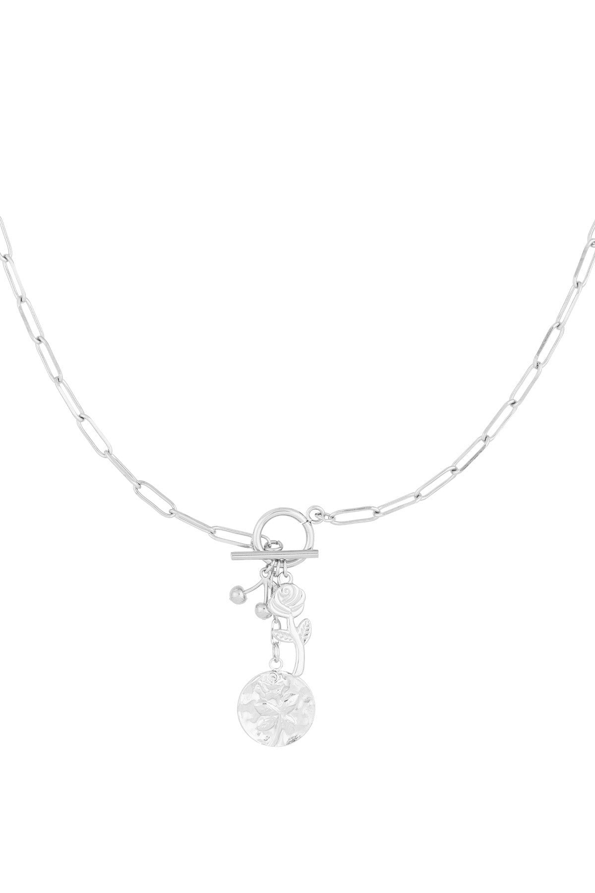 Damen Halskette Schlafende Rose | Edelstahl | Goldfarbe & Silberfarbe