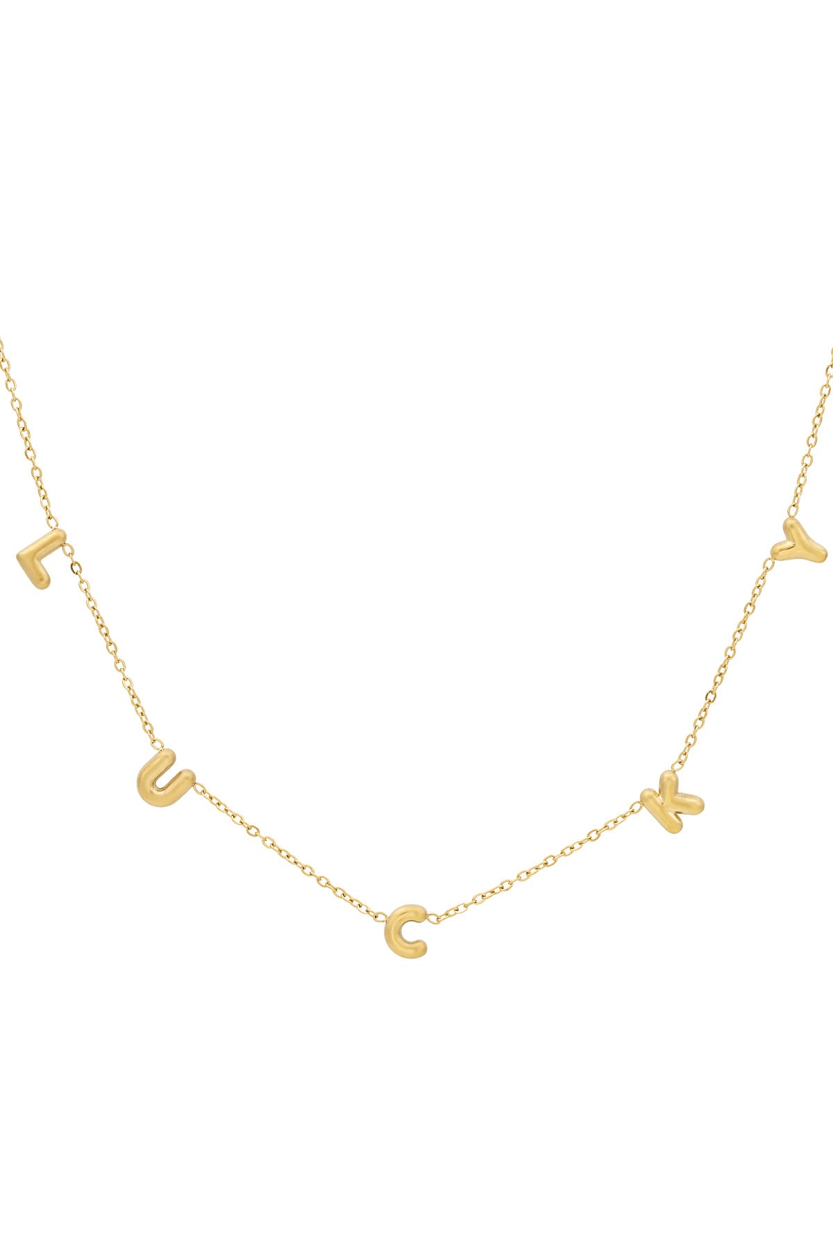 Damen Halskette Glück | Edelstahl | Goldfarbe & Silberfarbe