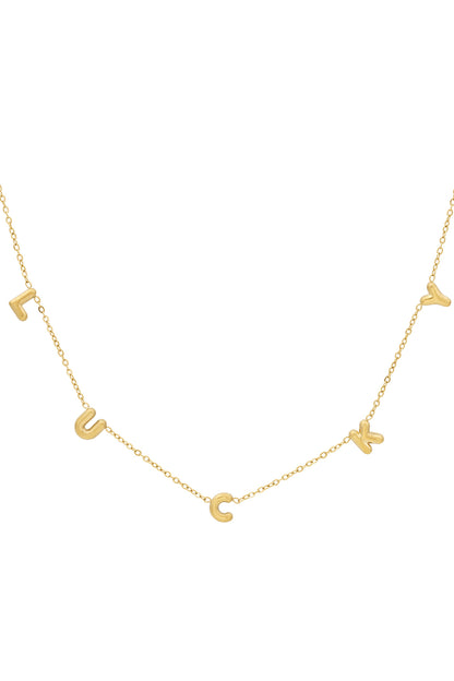 Damen Halskette Glück | Edelstahl | Goldfarbe & Silberfarbe