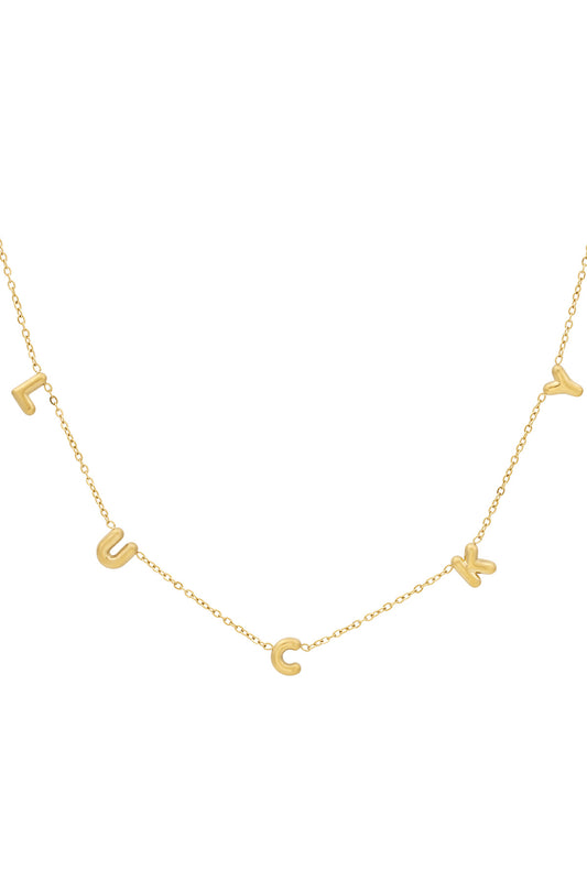 Damen Halskette Glück | Edelstahl | Goldfarbe & Silberfarbe