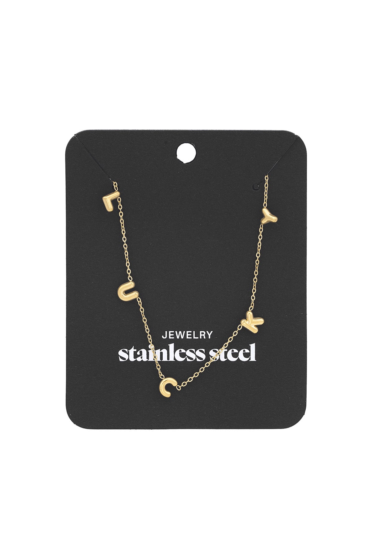 damen halskette glück | edelstahl | goldfarbe & silberfarbe