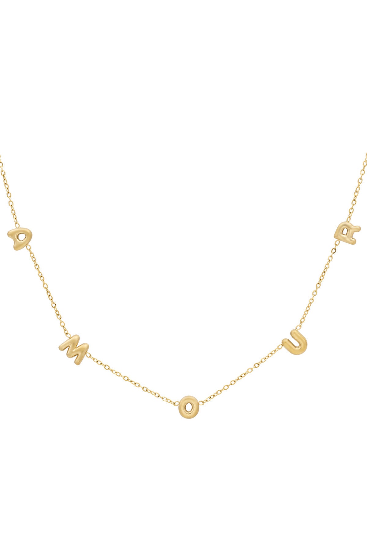 damen halskette amour kurz | edelstahl | goldfarbe & silberfarbe