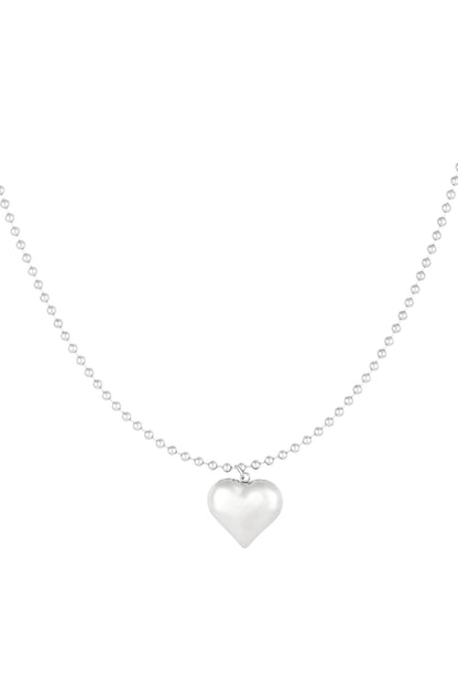 Damen Halskette Viel Liebe Herz | Edelstahl | Goldfarbe & Silberfarbe