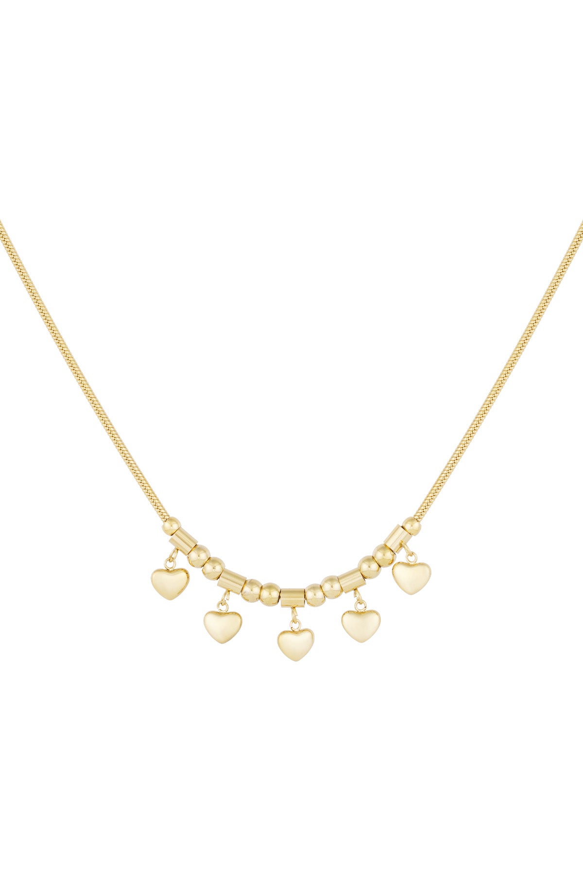 Damen Halskette Liebhaber Herz | Edelstahl | Goldfarbe & Silberfarbe