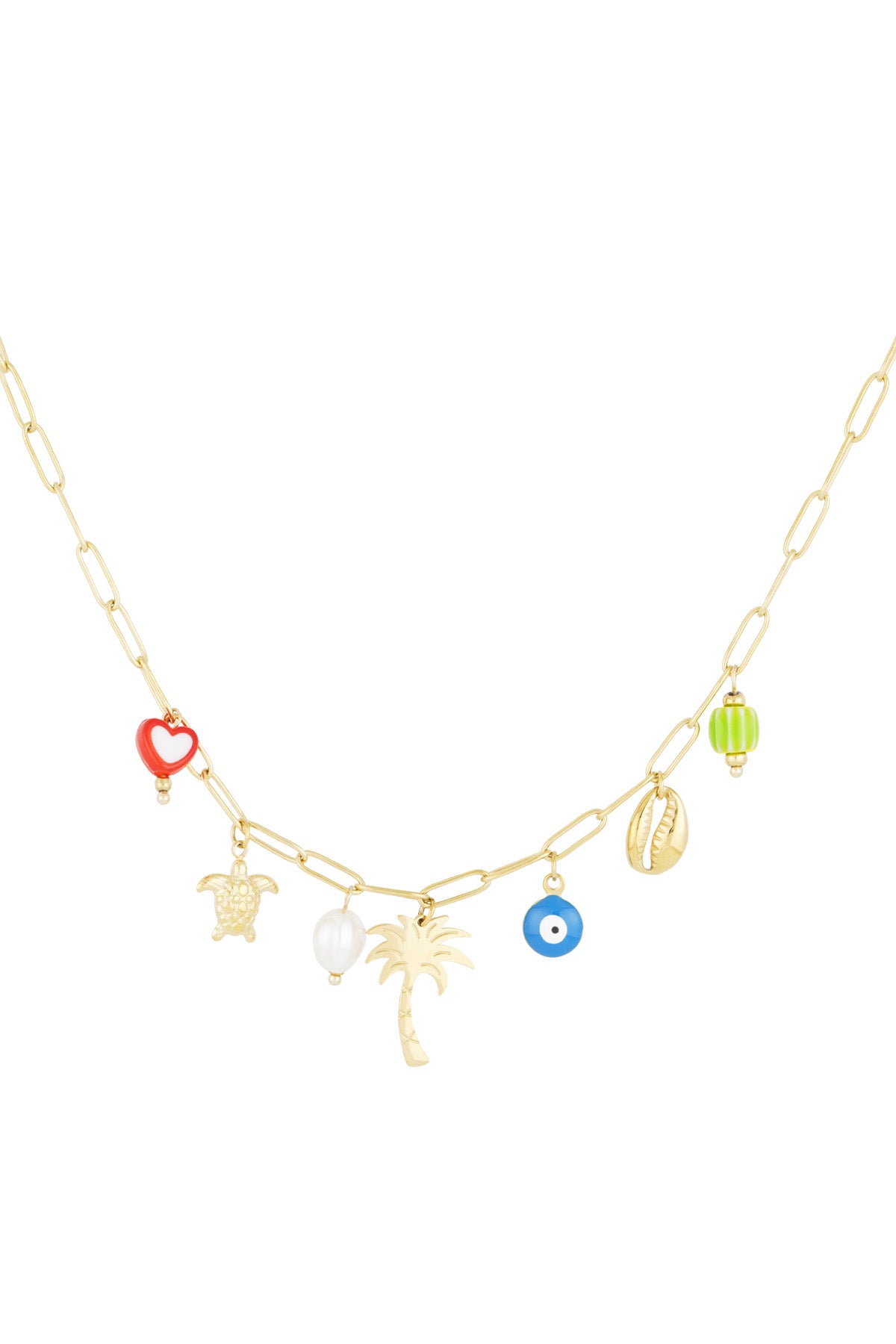 Damen Halskette Tropische Brise | 304S-Edelstahl | Goldfarbe