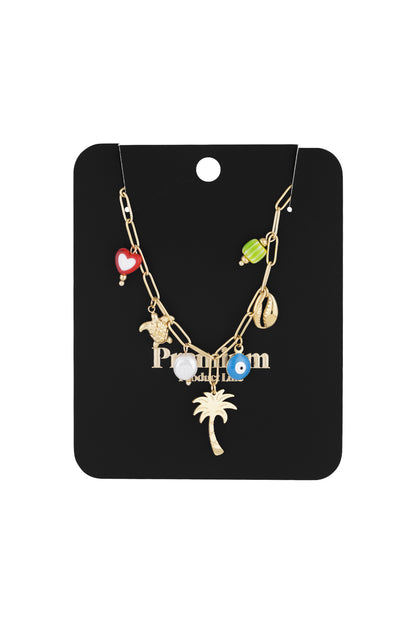 Damen Halskette Tropische Brise | 304S-Edelstahl | Goldfarbe