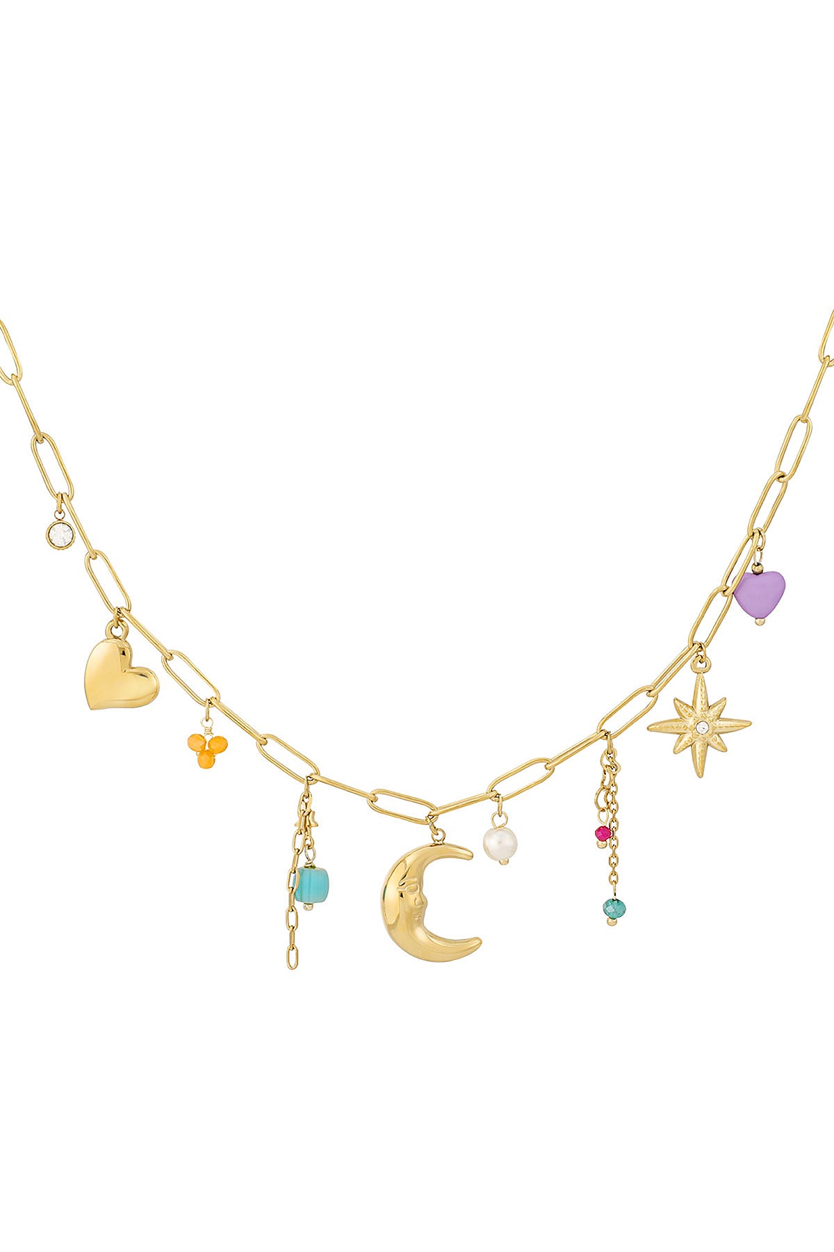 ich liebe dich bis zum mond und zurück halskette – goldfarben