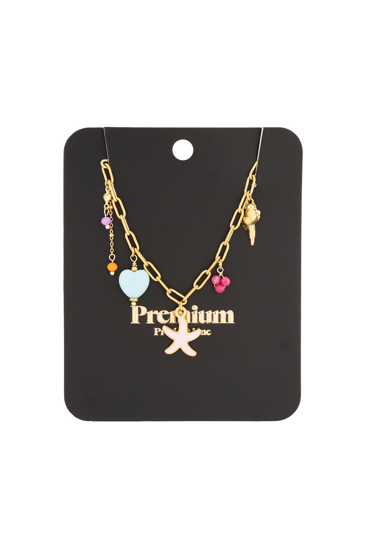 Damen Halskette Seestern | 304S-Edelstahl | Goldfarbe