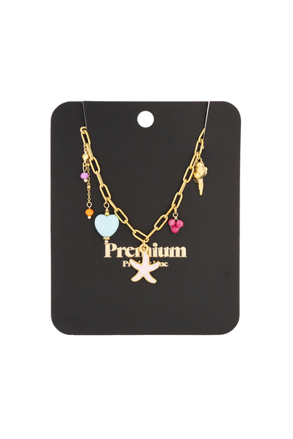 Damen Halskette Seestern | 304S-Edelstahl | Goldfarbe