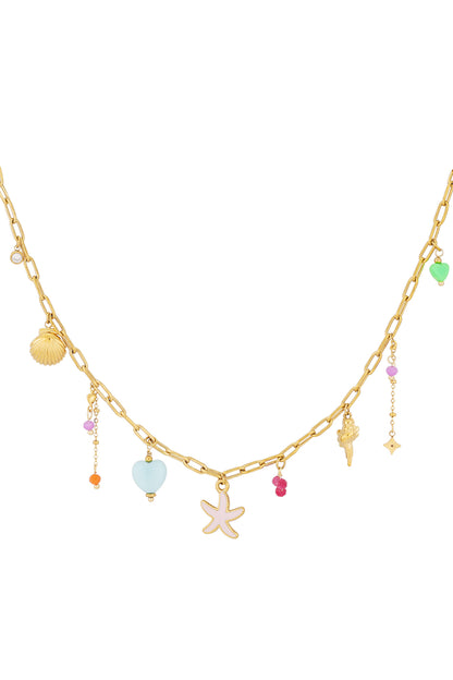 Damen Halskette Seestern | 304S-Edelstahl | Goldfarbe