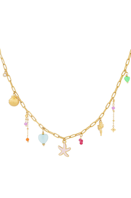 Damen Halskette Seestern | 304S-Edelstahl | Goldfarbe