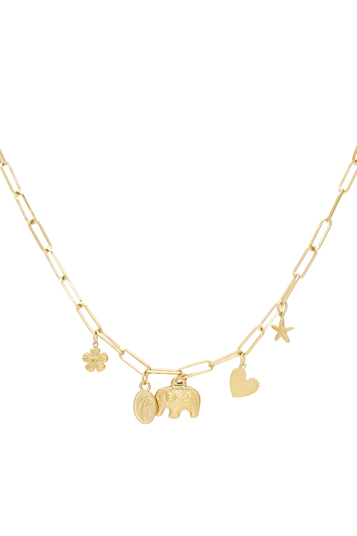 Damen Halskette Tier Anhänger | 304L-Edelstahl | Goldfarbe