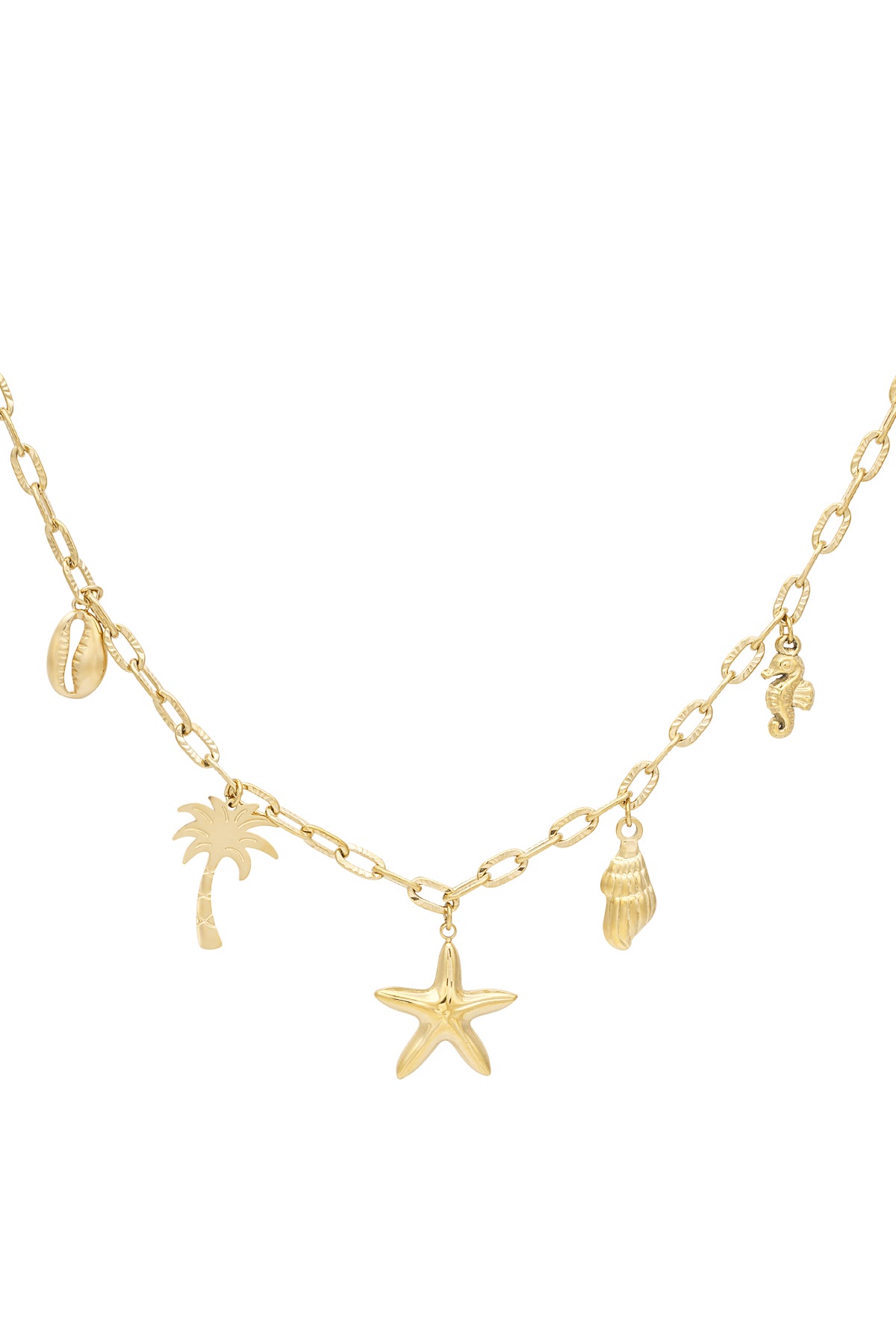 damen halskette ocean escape marine | 304s-edelstahl | goldfarbe & silberfarbe