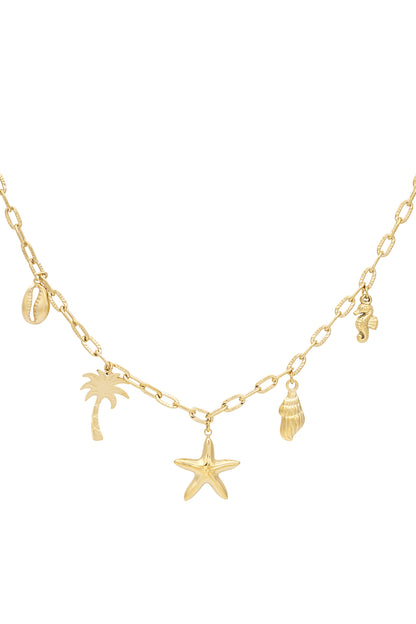 Damen Halskette Ocean Escape Marine | 304S-Edelstahl | Goldfarbe & Silberfarbe