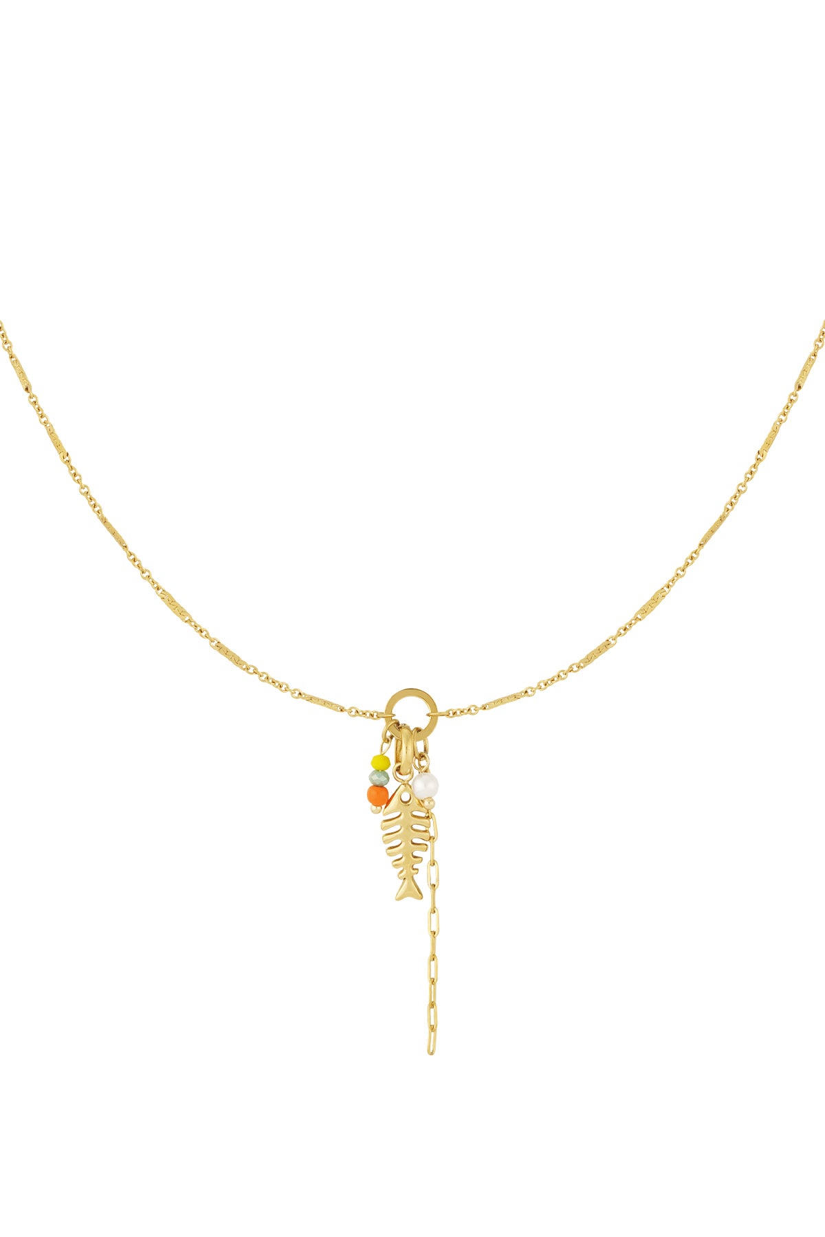Damen Halskette Fisch Tier | 304-Edelstahl | Goldfarbe